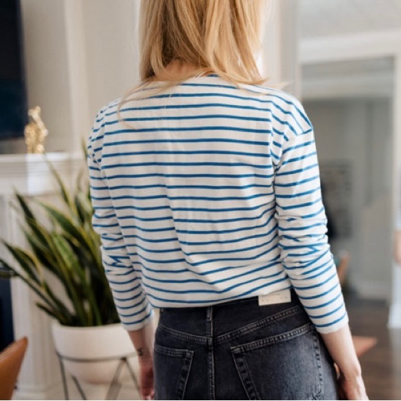 KULE - THE BOYFRIEND Long sleeve striped shirt - Picture 3 of 4